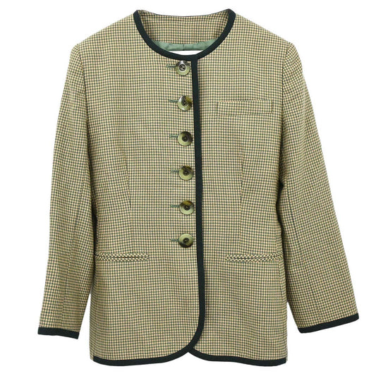 Christian Dior Collarless Jacket Green #36–38