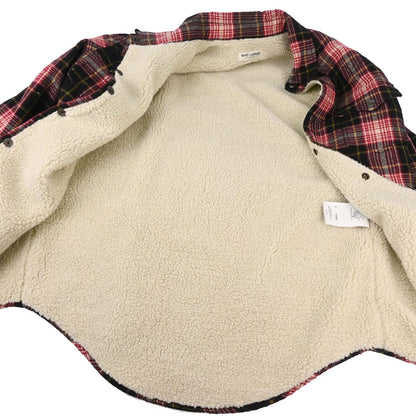 Saint Laurent 2019 Virgin Wool Plaid Check Print Bomber Jacket #S