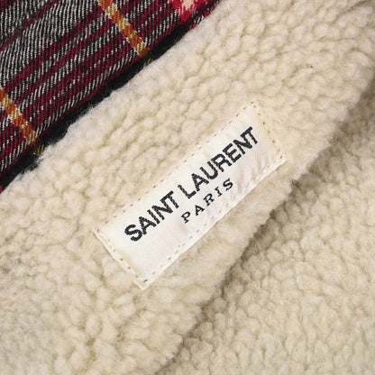 Saint Laurent 2019 Virgin Wool Plaid Check Print Bomber Jacket #S