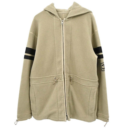 Chanel 2002 Sport Line Zip Up Hooded Jacket Beige #38