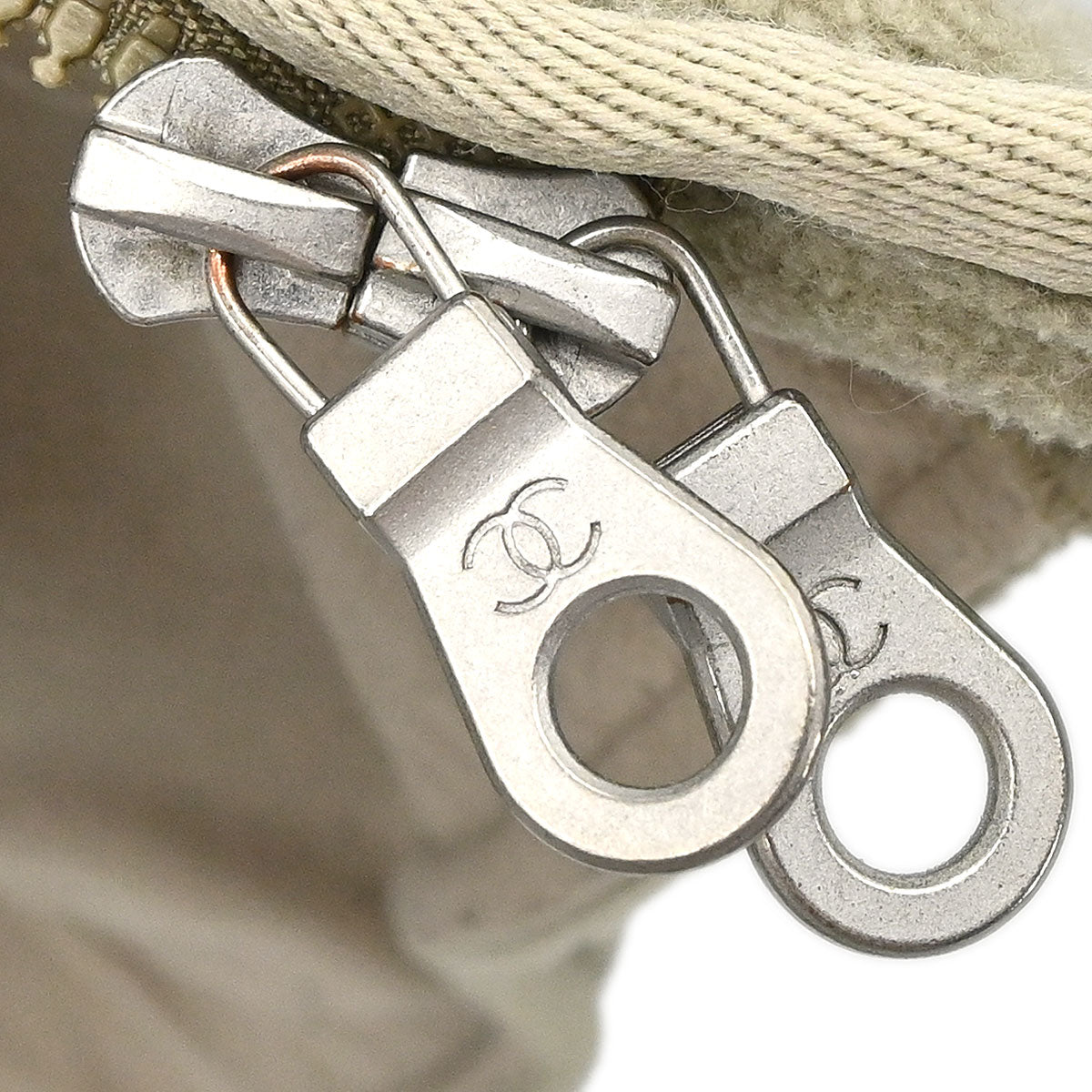 Chanel 2002 Sport Line Zip Up Hooded Jacket Beige #38