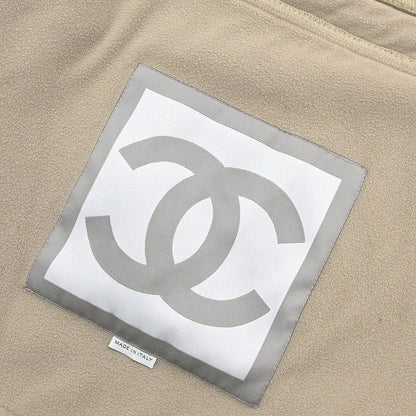 Chanel 2002 Sport Line Zip Up Hooded Jacket Beige #38
