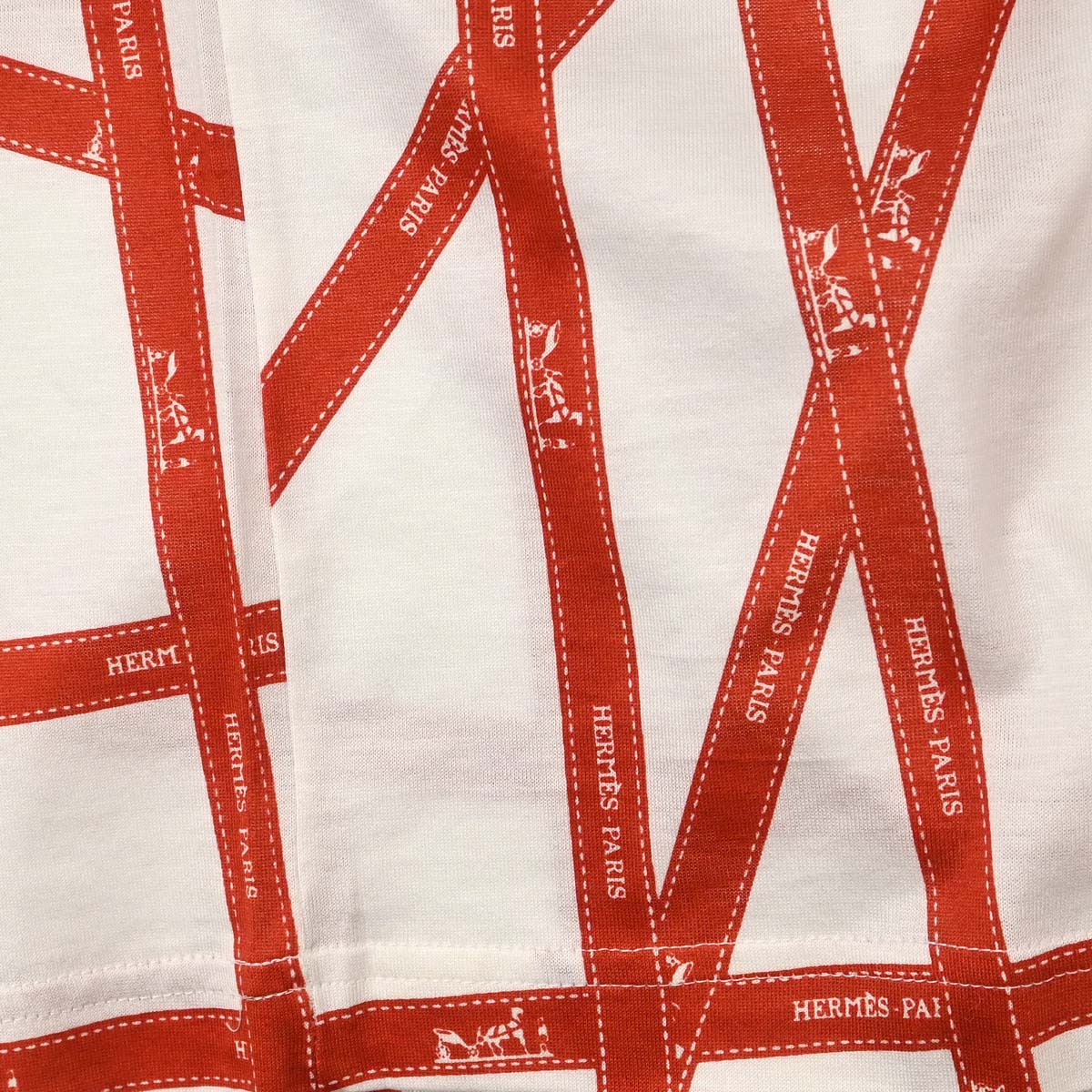 Hermes Short Sleeve T-shirt Top White #L