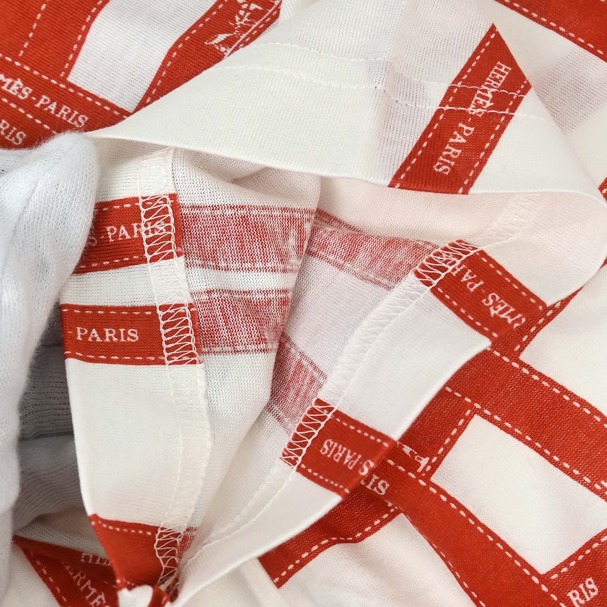 Hermes Short Sleeve T-shirt Top White #L