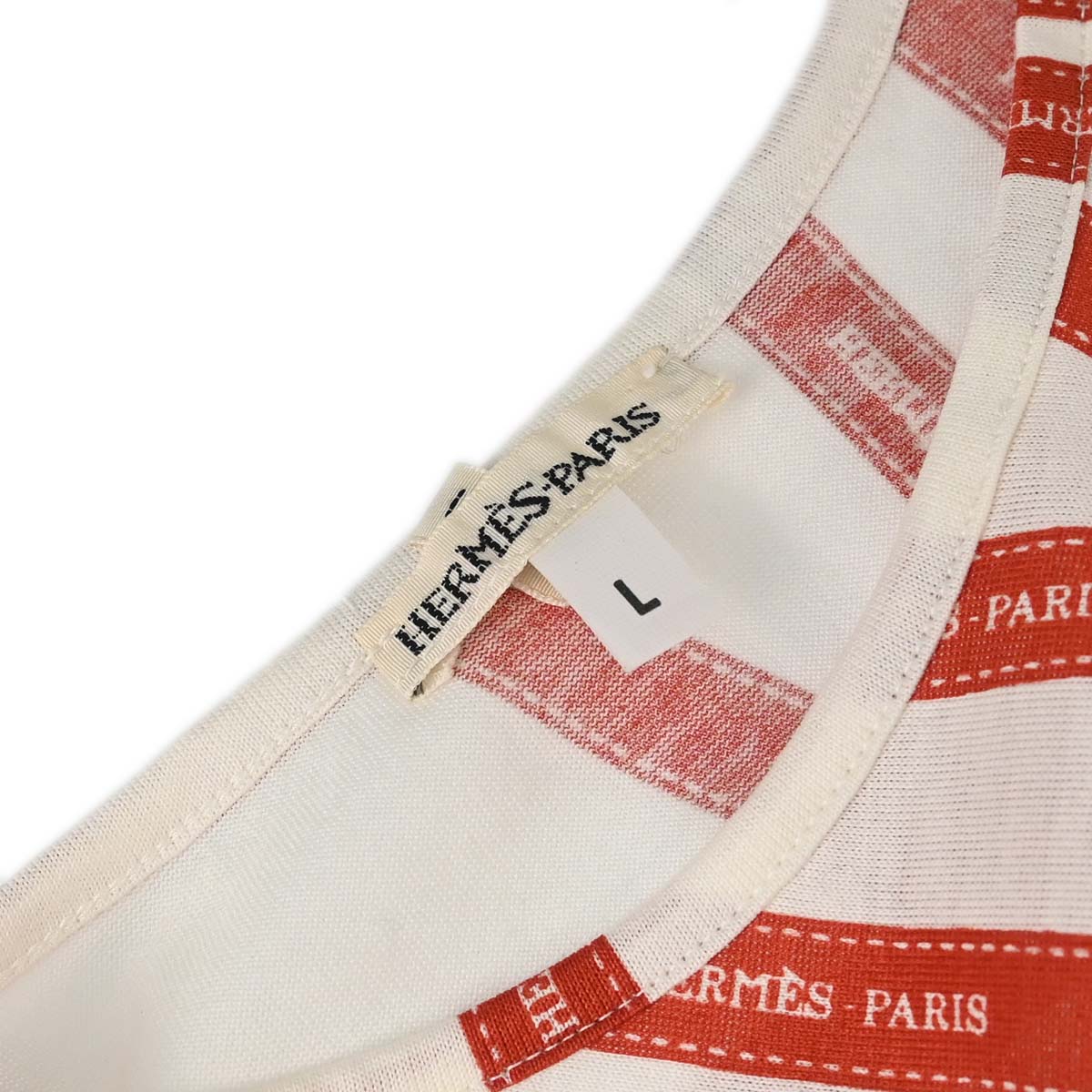 Hermes Short Sleeve T-shirt Top White #L