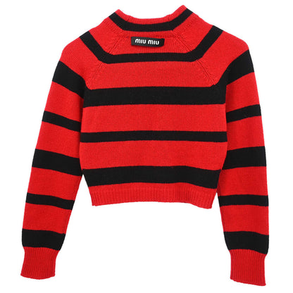 Miu Miu 2019 Striped Sweater Top Red #36