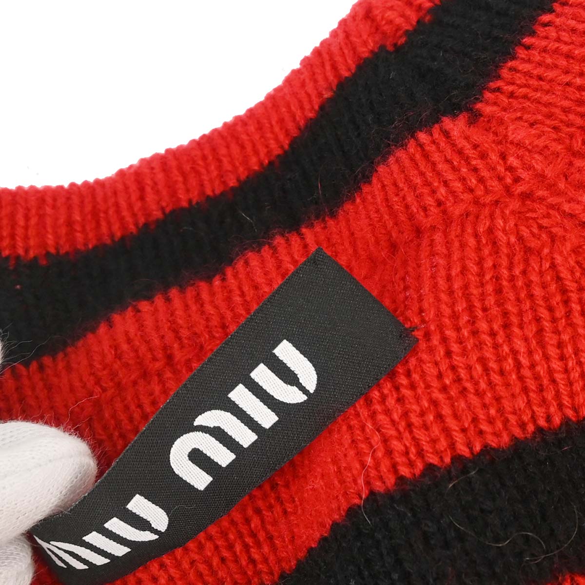 Miu Miu 2019 Striped Sweater Top Red #36