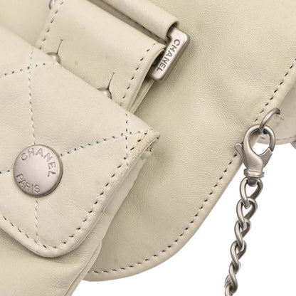Chanel White Lambskin Jacket Bag Body Bag
