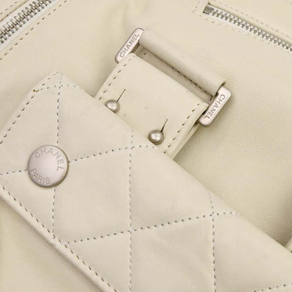 Chanel White Lambskin Jacket Bag Body Bag