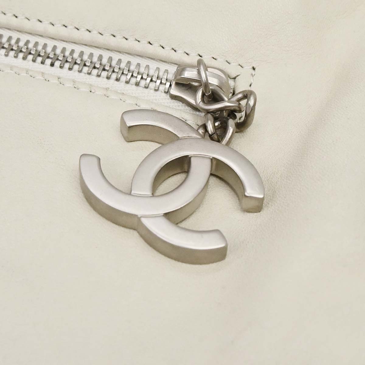 Chanel White Lambskin Jacket Bag Body Bag