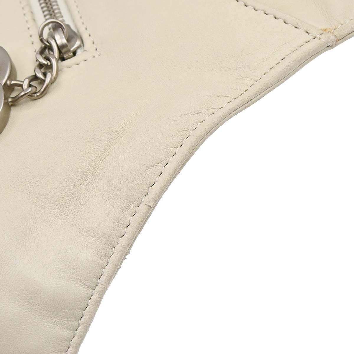 Chanel White Lambskin Jacket Bag Body Bag