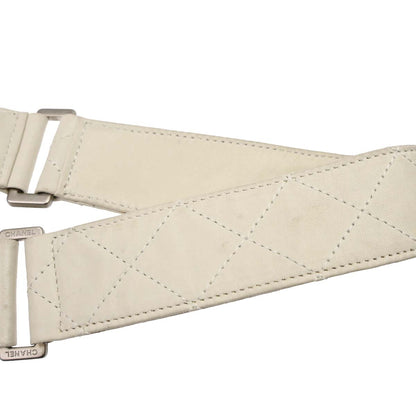 Chanel White Lambskin Jacket Bag Body Bag