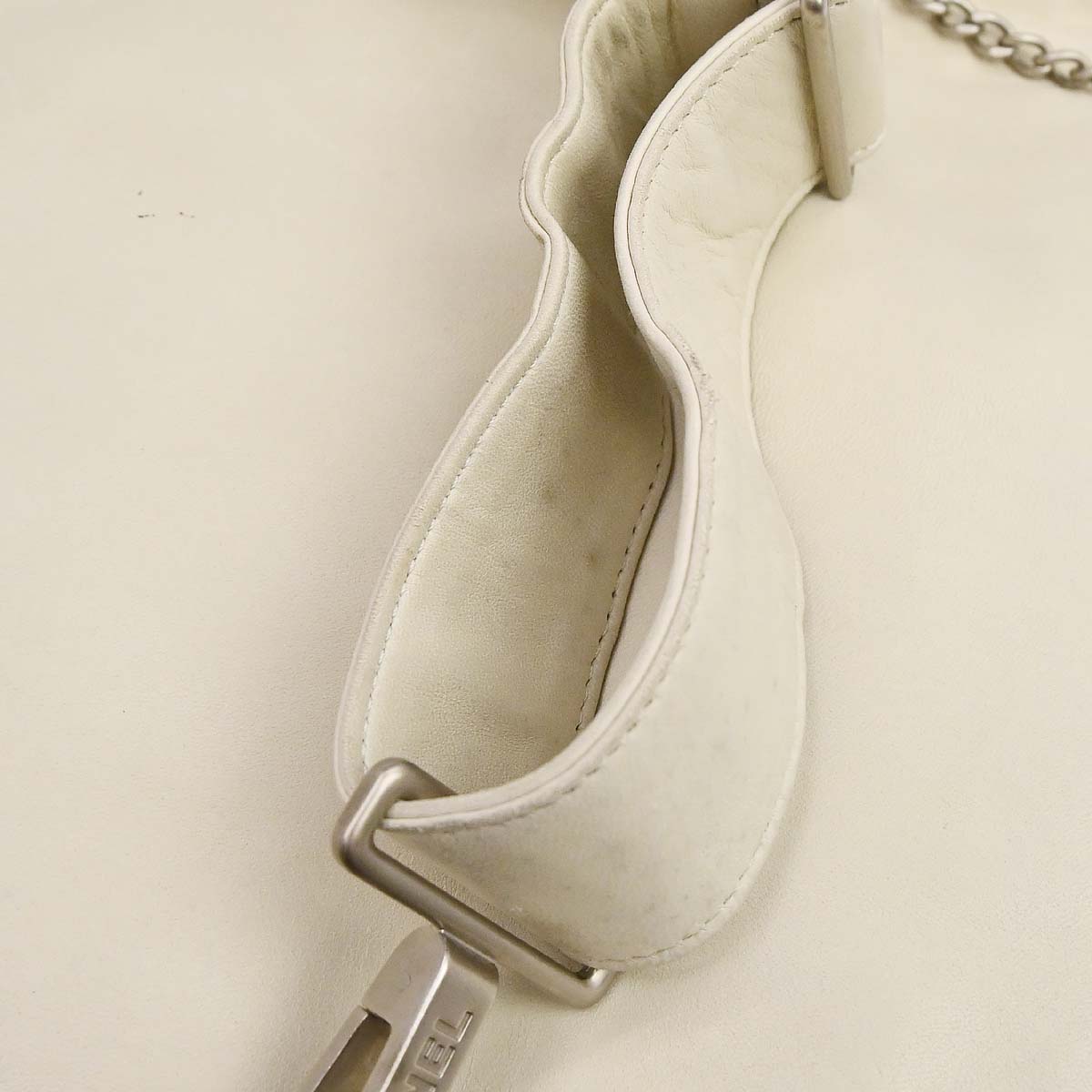 Chanel White Lambskin Jacket Bag Body Bag