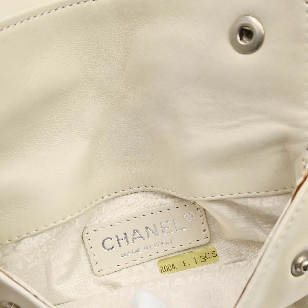 Chanel White Lambskin Jacket Bag Body Bag