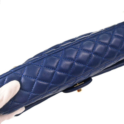 Chanel 2009-2010 Blue Lambskin Valentine East West Shoulder Bag