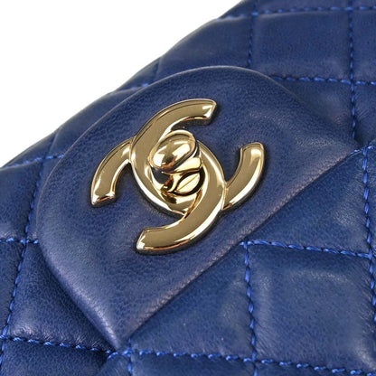 Chanel 2009-2010 Blue Lambskin Valentine East West Shoulder Bag