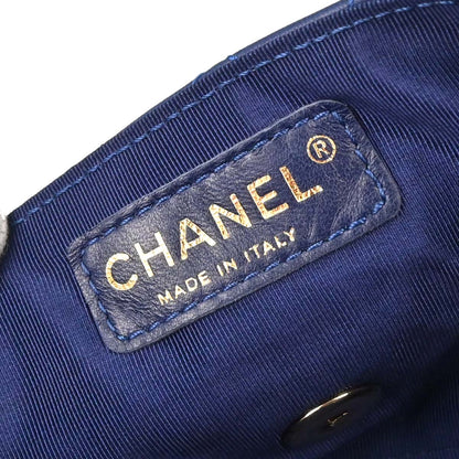Chanel 2009-2010 Blue Lambskin Valentine East West Shoulder Bag