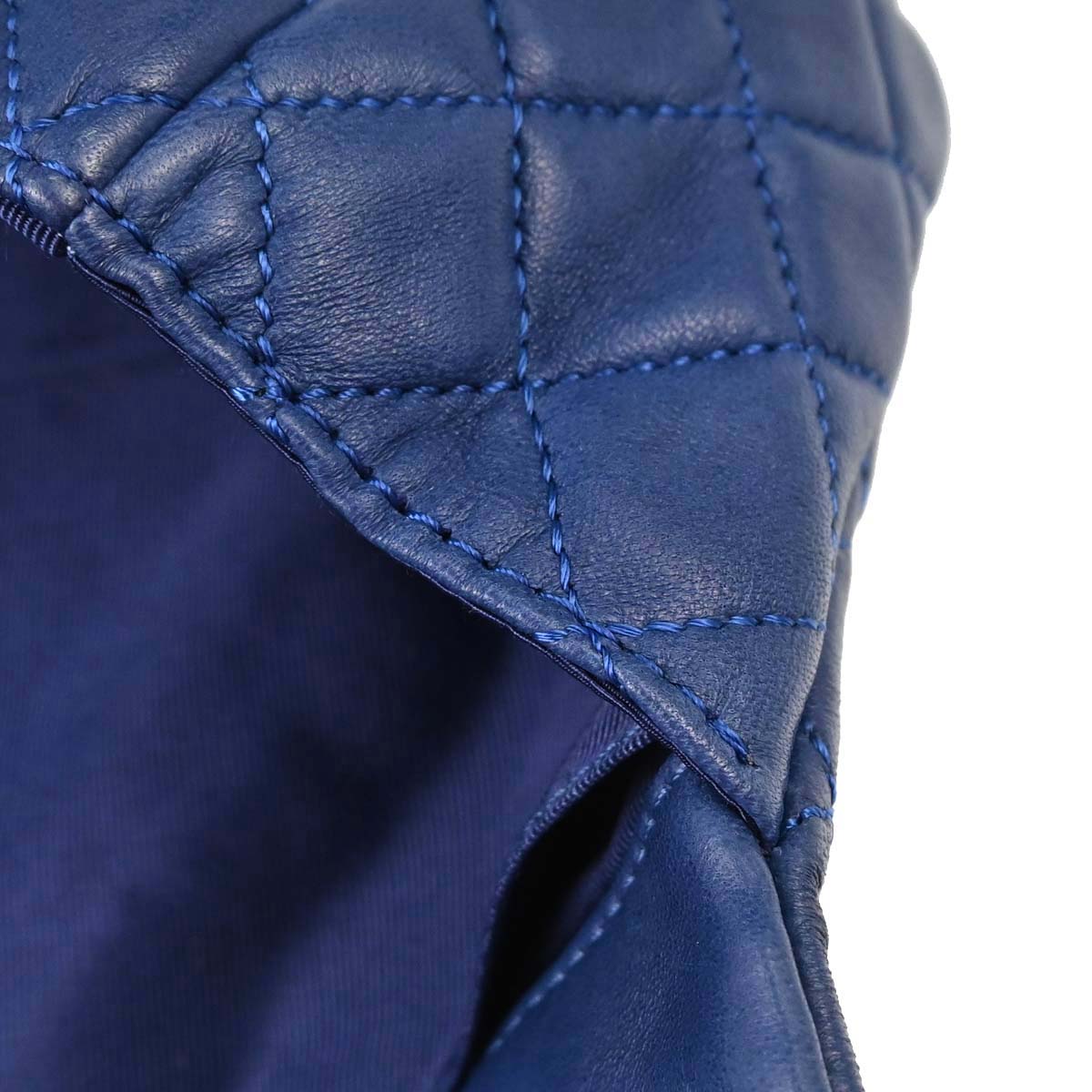 Chanel 2009-2010 Blue Lambskin Valentine East West Shoulder Bag