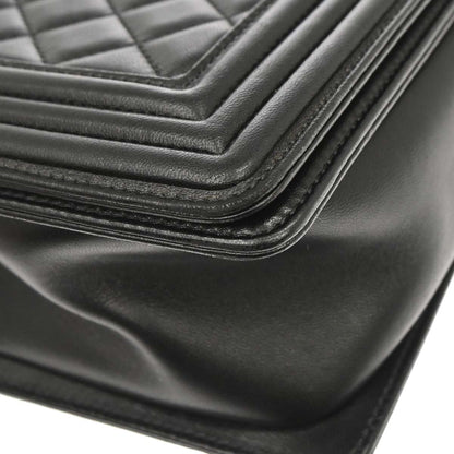 Boy Chanel 2014-2015 Black Lambskin Medium Shoulder Bag