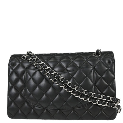 Chanel Black Lambskin Medium Classic Double Flap Shoulder Bag