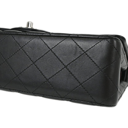 Chanel Black Lambskin Medium Classic Double Flap Shoulder Bag