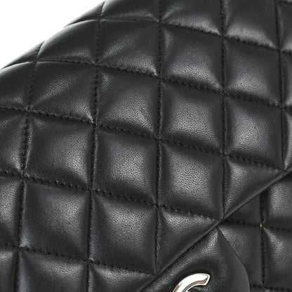 Chanel Black Lambskin Medium Classic Double Flap Shoulder Bag