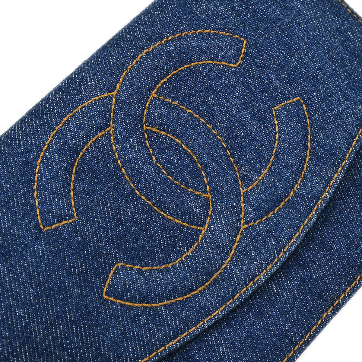 Chanel 1996-1997 Blue Denim Timeless Wallet on Chain WOC
