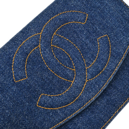Chanel 1996-1997 Blue Denim Timeless Wallet on Chain WOC
