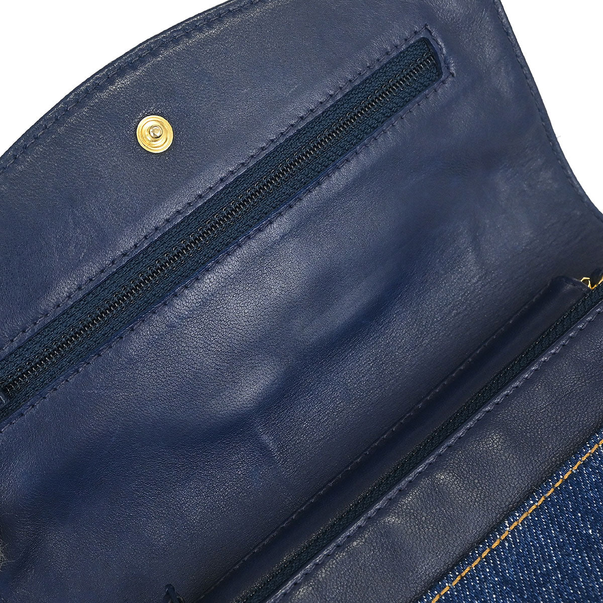 Chanel 1996-1997 Blue Denim Timeless Wallet on Chain WOC