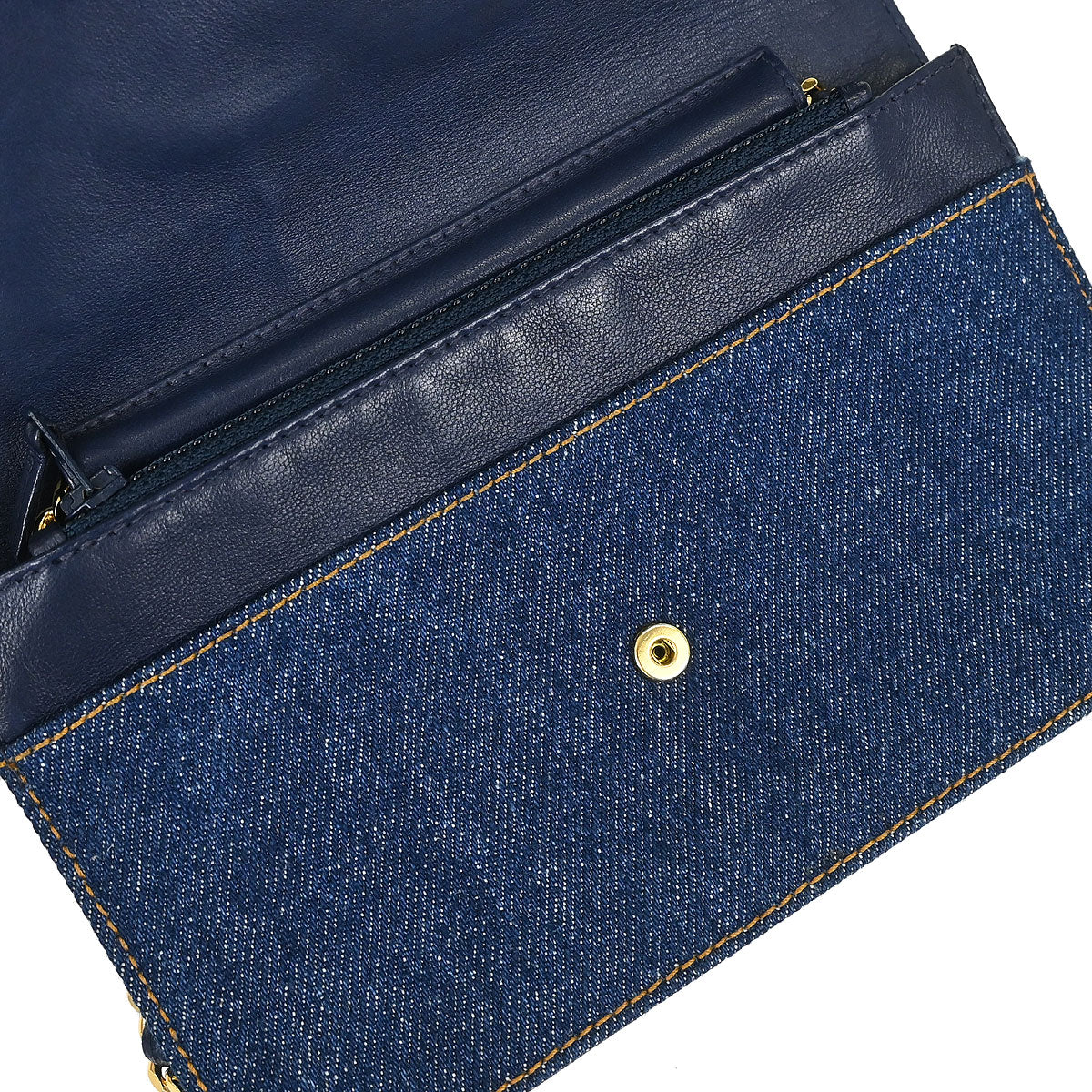 Chanel 1996-1997 Blue Denim Timeless Wallet on Chain WOC