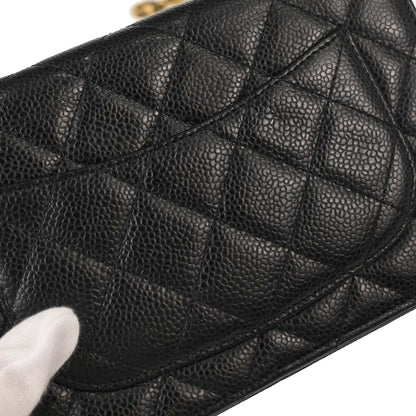 Chanel 2019 Black Caviar Skin Classic WOC Wallet on Chain Bag
