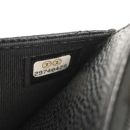 Chanel 2019 Black Caviar Skin Classic WOC Wallet on Chain Bag