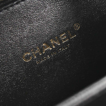 Chanel Navy Black Caviar Skin Bicolor Filigree 2way Shoulder Vanity Handbag