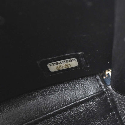 Chanel Navy Black Caviar Skin Bicolor Filigree 2way Shoulder Vanity Handbag