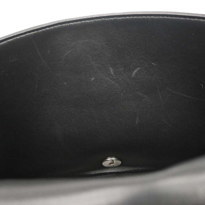 Chanel 2014-2015 Black Wool No.5 Turnlock Full Flap Shoulder Bag