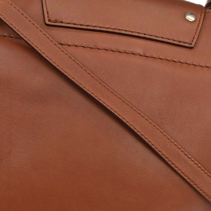 Celine Brown Leather Small Big Bag 2way Shoulder Handbag