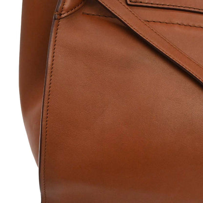 Celine Brown Leather Small Big Bag 2way Shoulder Handbag