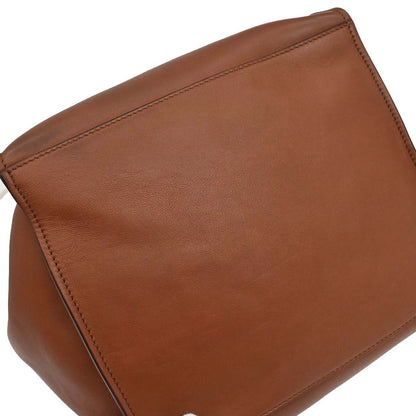 Celine Brown Leather Small Big Bag 2way Shoulder Handbag