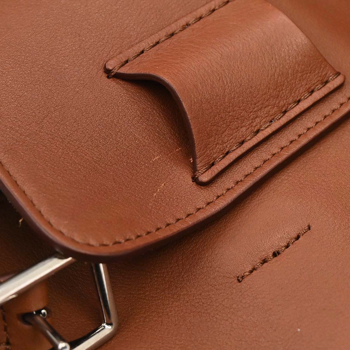 Celine Brown Leather Small Big Bag 2way Shoulder Handbag