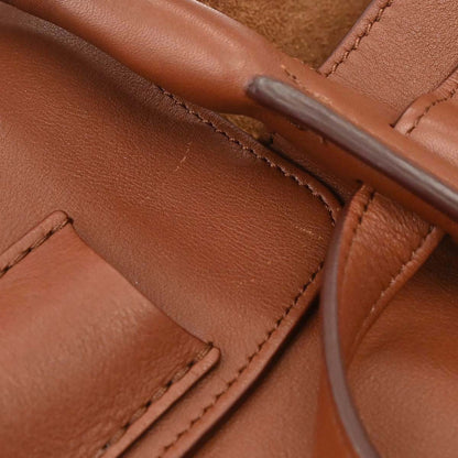 Celine Brown Leather Small Big Bag 2way Shoulder Handbag