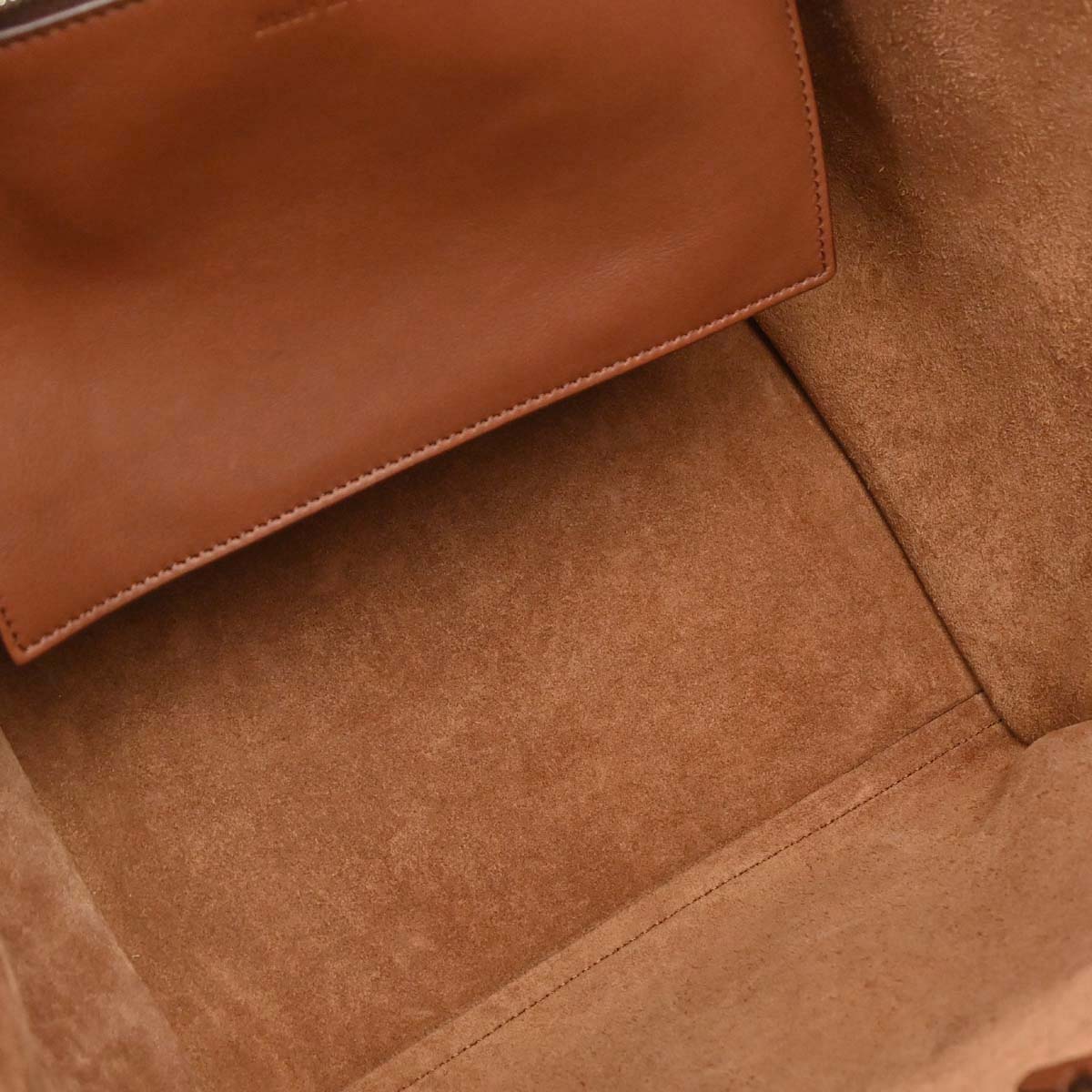 Celine Brown Leather Small Big Bag 2way Shoulder Handbag