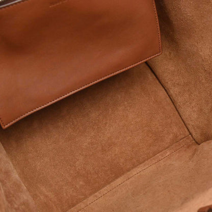 Celine Brown Leather Small Big Bag 2way Shoulder Handbag