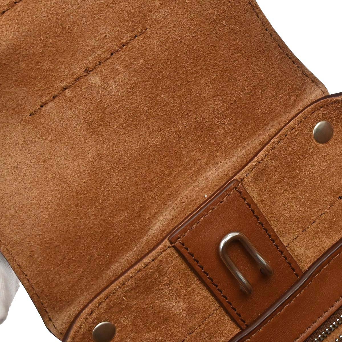 Celine Brown Leather Small Big Bag 2way Shoulder Handbag