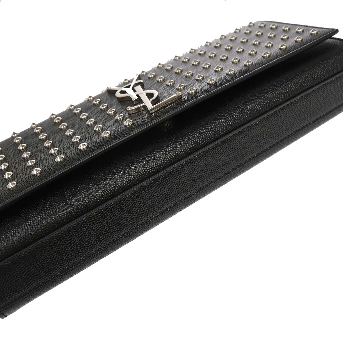 Saint Laurent Black Calfskin Clutch Bag