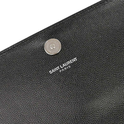 Saint Laurent Black Calfskin Clutch Bag