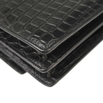 Saint Laurent Black Embossed Leather Sunset Shoulder Bag