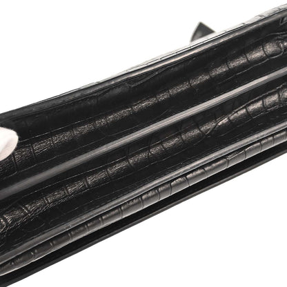 Saint Laurent Black Embossed Leather Sunset Shoulder Bag