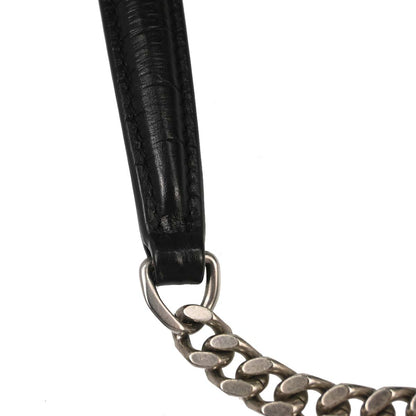 Saint Laurent Black Embossed Leather Sunset Shoulder Bag