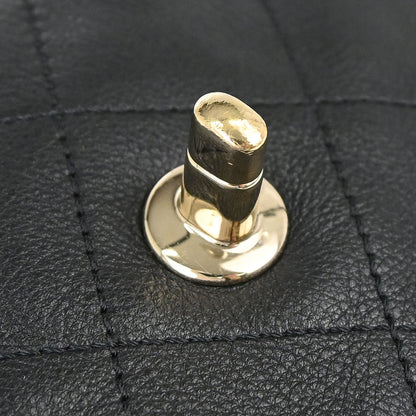 Chanel 2019 Black Calfskin Chain Around Saddle Flap Shoulder Bag