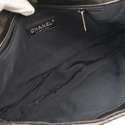 Chanel 2010-2011 Gray Calfskin Chain Me Luxury Line Flap Bag Shoulder Bag